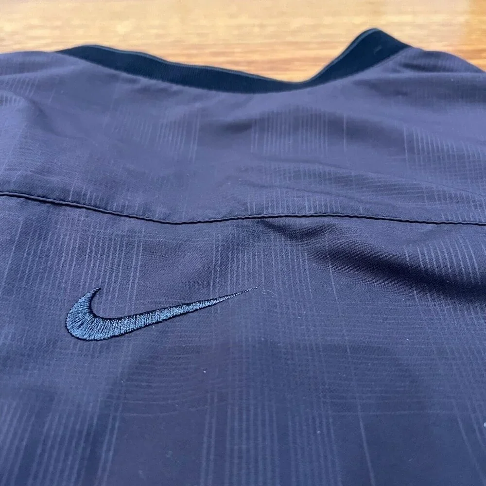 Nike‎ Golf V-neck Windbreaker Black Jacket Mens Large Pullover Long Sleeve Coat